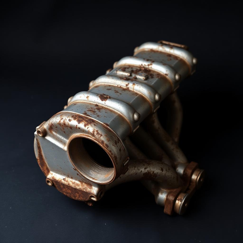 Vintage Aluminum Intake before laser cleaning